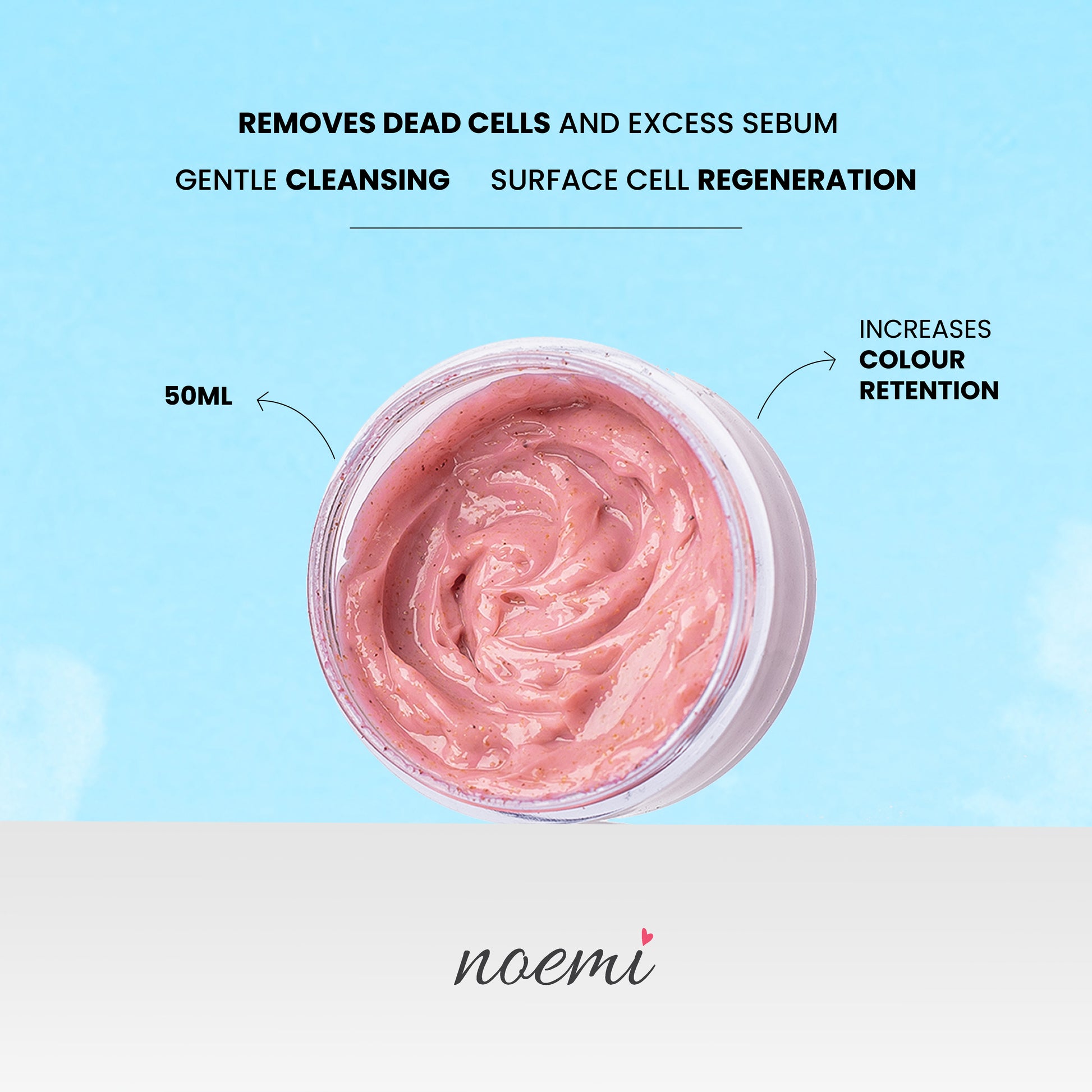 Noemi Official USA | Noemi Pink Brow Scrub to exfoliate brows