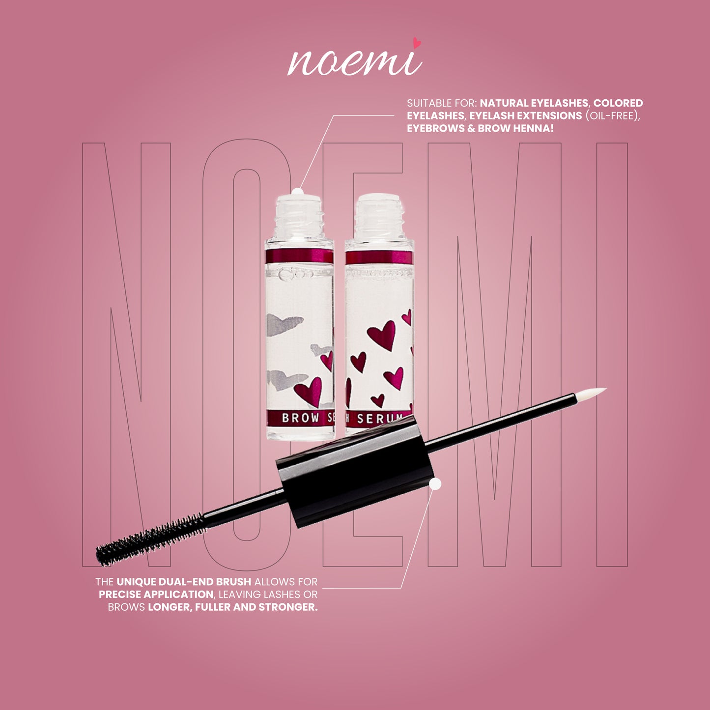 Noemi Official USA | Noemi Strong & Long Dual Lash and Brow Serum