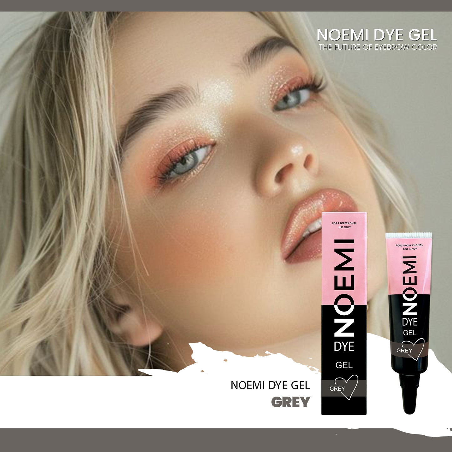 Noemi Gel Dye | Grey | Model Photo showing true color