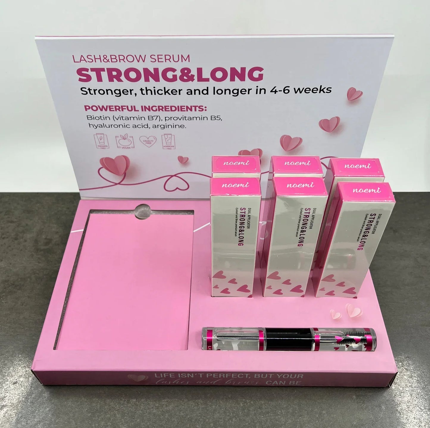 Noemi - Strong & Long Lash Serum Display