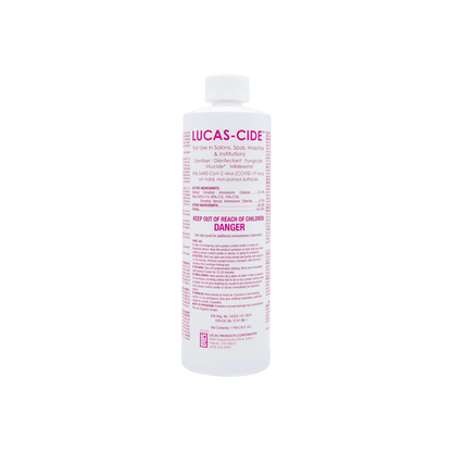 LUCAS - CIDE® Concentrate Disinfectant – Pink 16 oz - Edge Beauty Pro ™️