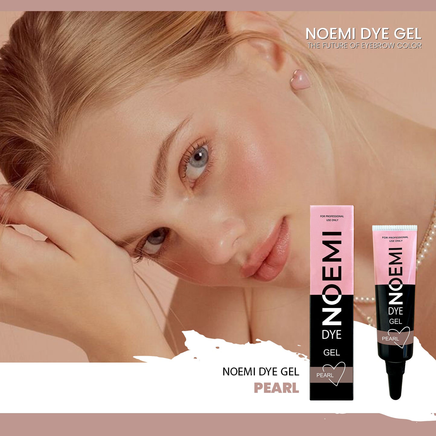 Model showing Noemi Gel Dye in color Pearl