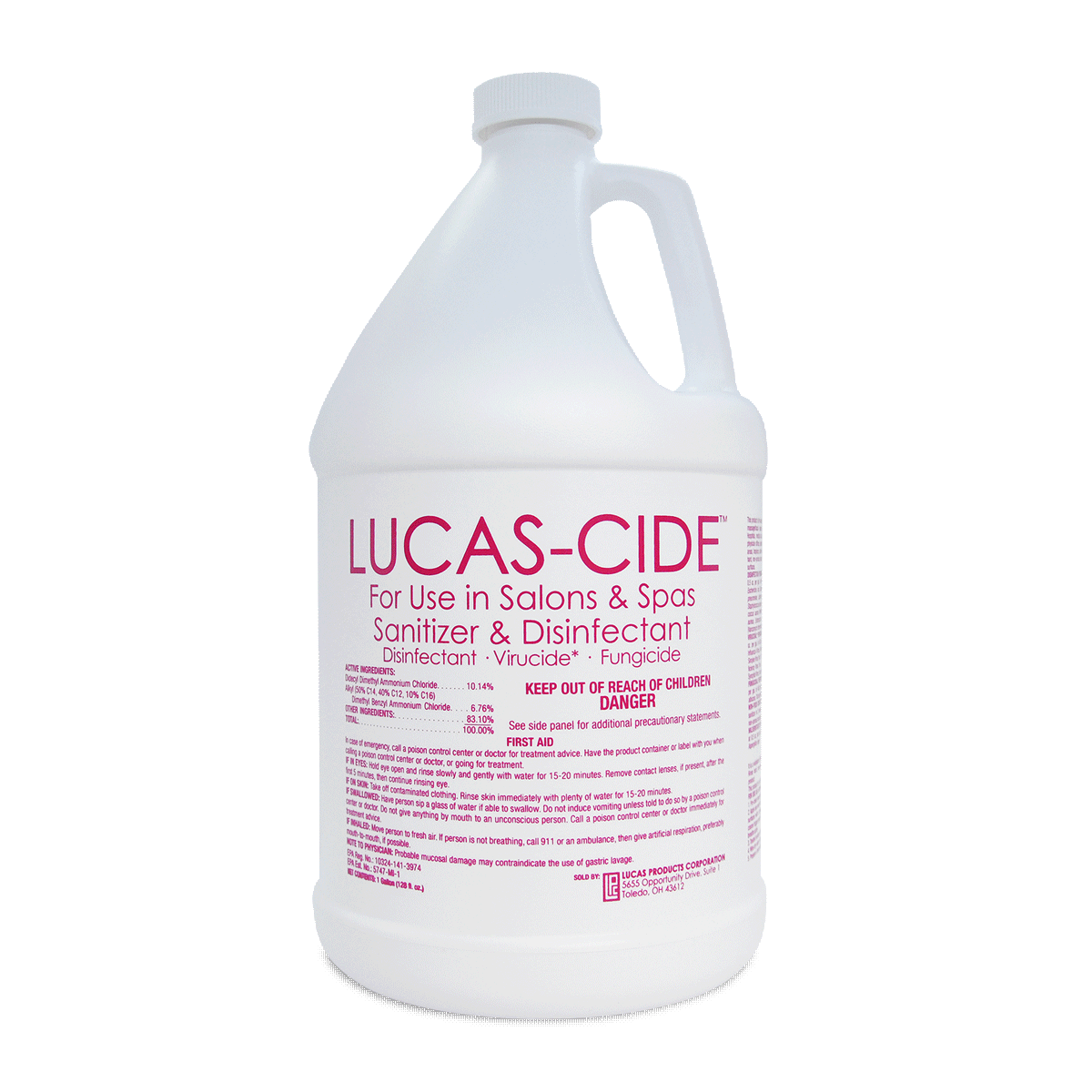 LUCAS - CIDE® Concentrate Disinfectant – Pink 1 Gallon - Edge Beauty Pro ™️